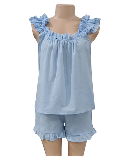 Biarritz Ruffle Trim Tank and Shorts Pajama Set